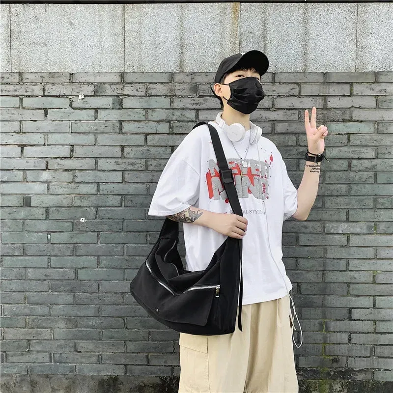 TAVIMART  -  High-capacity Solid Simple Cargo Crossbody Bag Women Casual Fashion Handbags Korean All Match Y2k Aesthetic Shoulder Bags Trendy