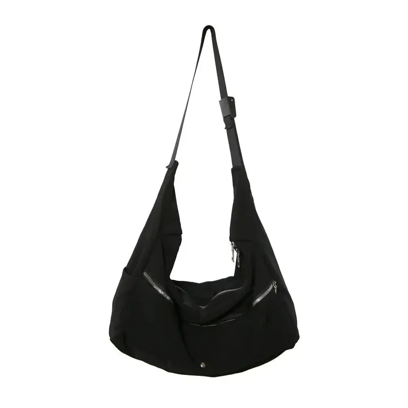 TAVIMART  -  High-capacity Solid Simple Cargo Crossbody Bag Women Casual Fashion Handbags Korean All Match Y2k Aesthetic Shoulder Bags Trendy