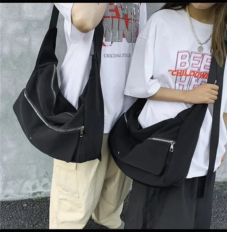 TAVIMART  -  High-capacity Solid Simple Cargo Crossbody Bag Women Casual Fashion Handbags Korean All Match Y2k Aesthetic Shoulder Bags Trendy