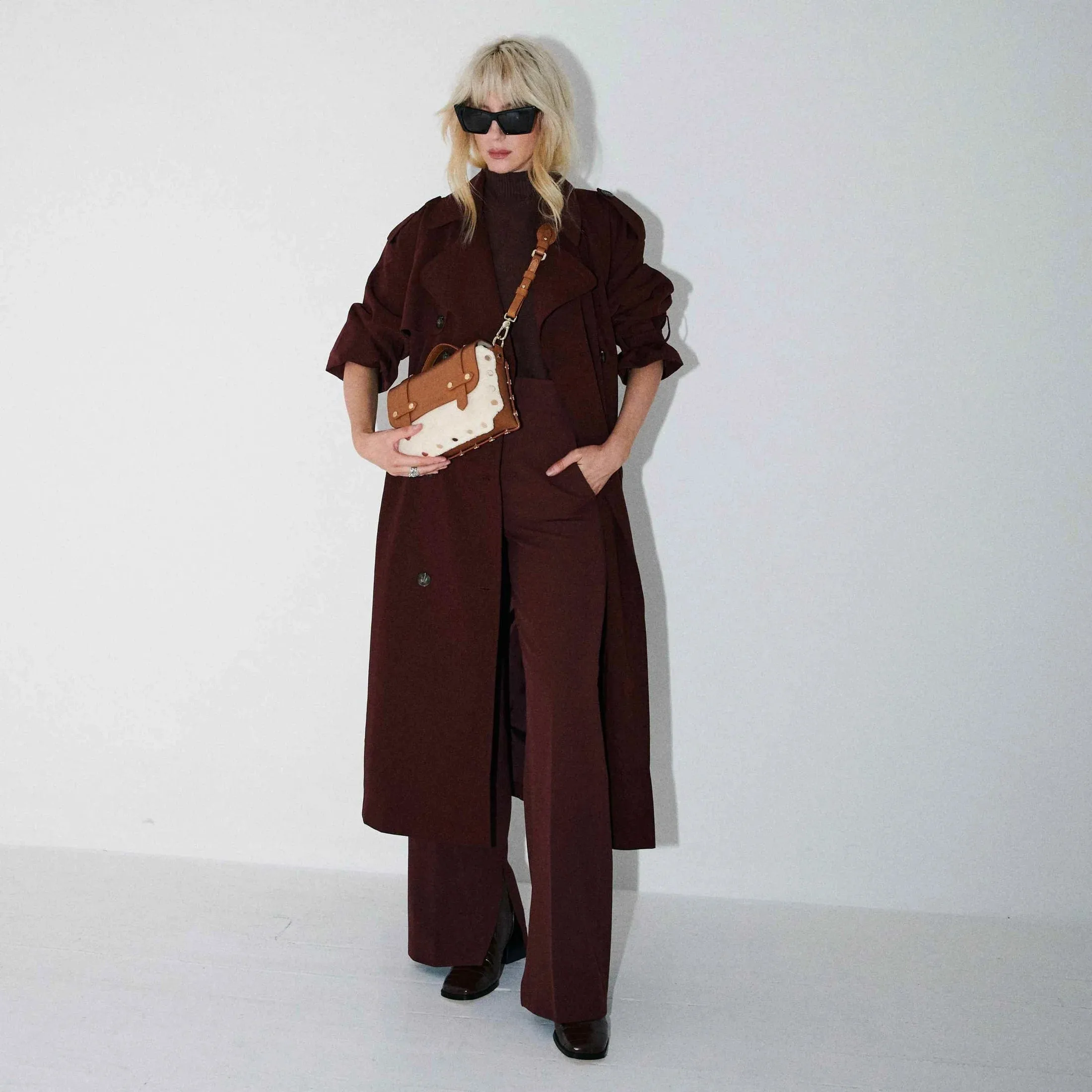The WEEK/END Crossbody Add-On | Vegan Shearling Panel
