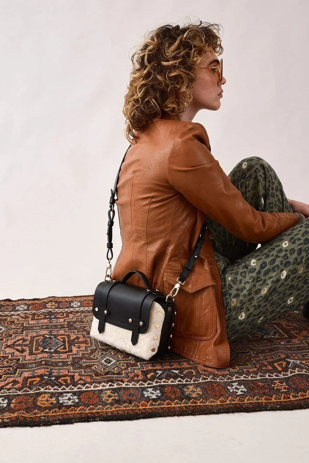 The WEEK/END Crossbody Add-On | Vegan Shearling Panel