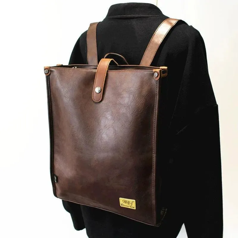 Trendy Japanese-Inspired PU Leather Backpack for Everyday Adventures