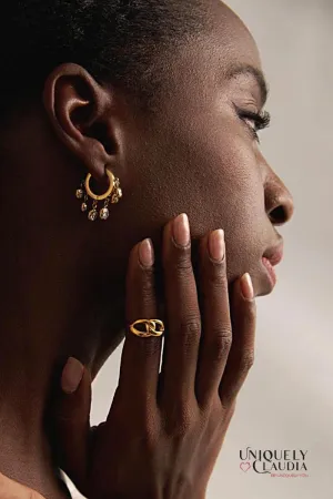 Twinkle Drop Stainless Steel Earrings