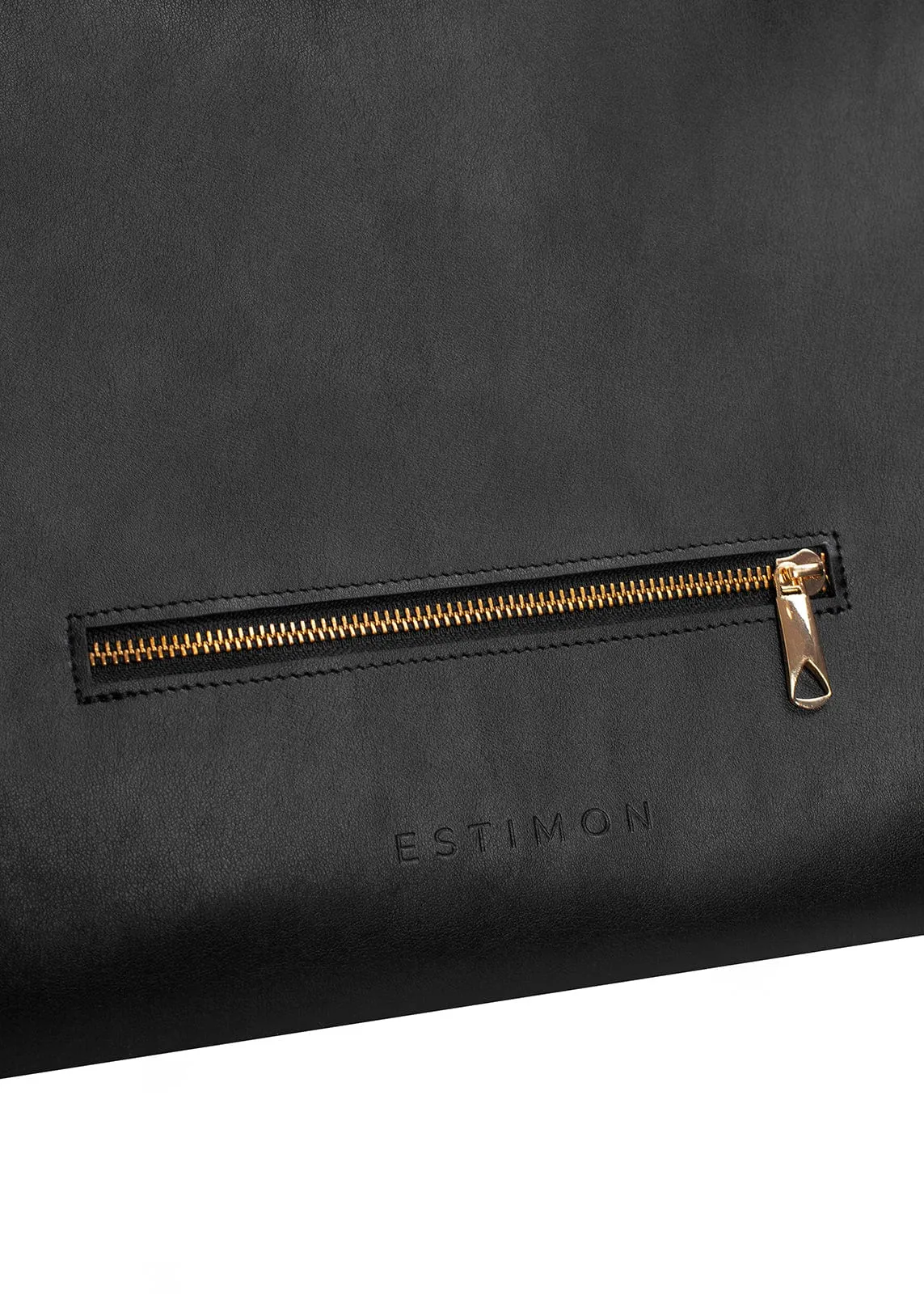 Unisex Corn Leather Vegan Laptop Bag | Black