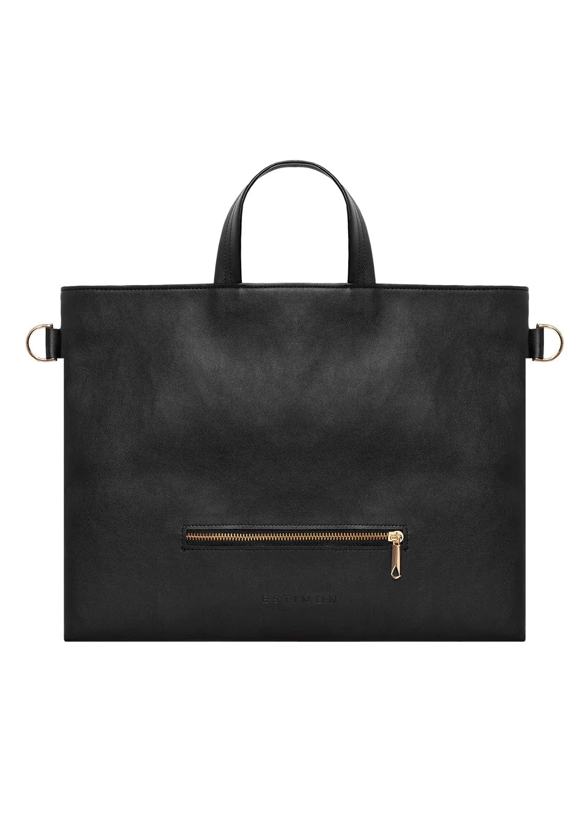 Unisex Corn Leather Vegan Laptop Bag | Black