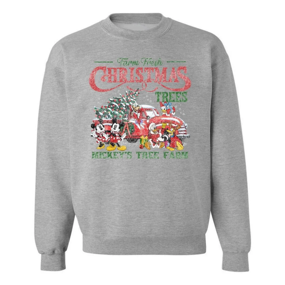 'Vintage Mickey's Tree Farm' Crewneck Sweatshirt