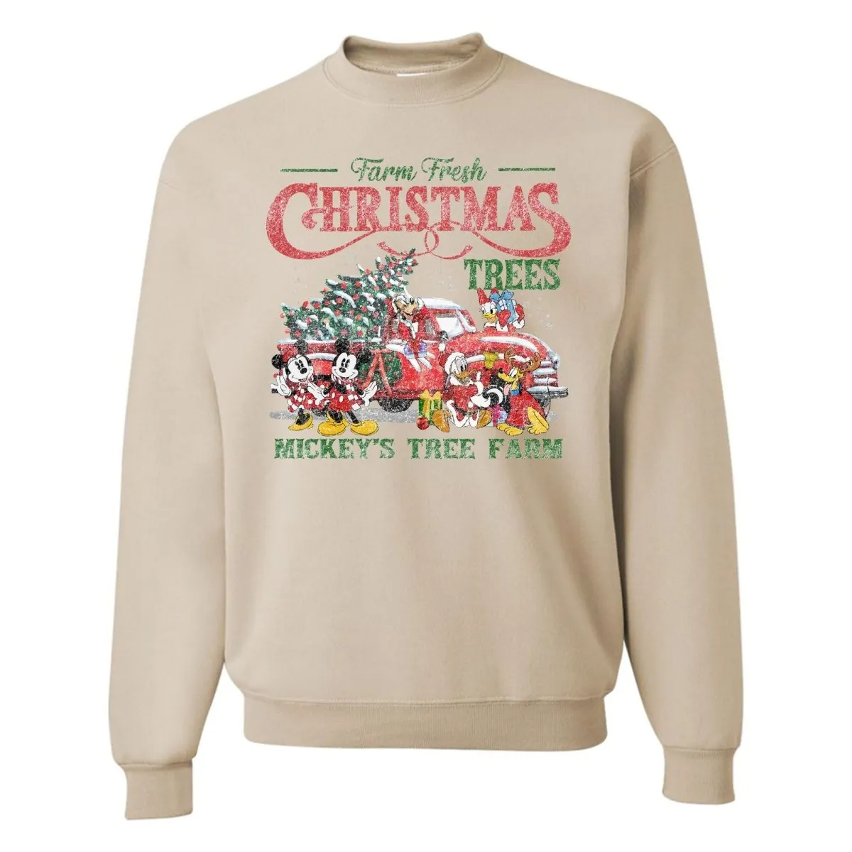 'Vintage Mickey's Tree Farm' Crewneck Sweatshirt