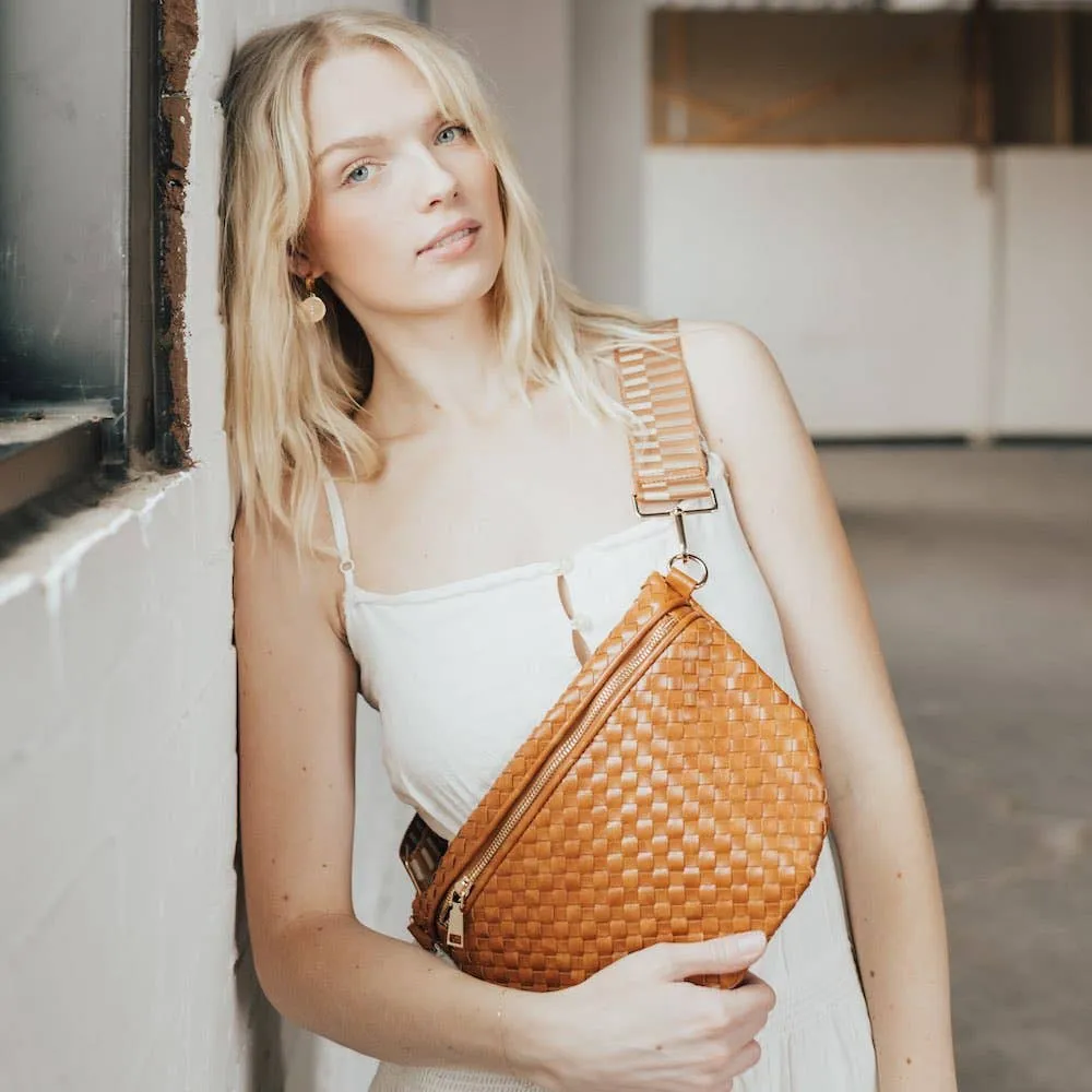 Westlyn Woven Bum Bag *NEW COLORS ADDED*: Checkered Brown