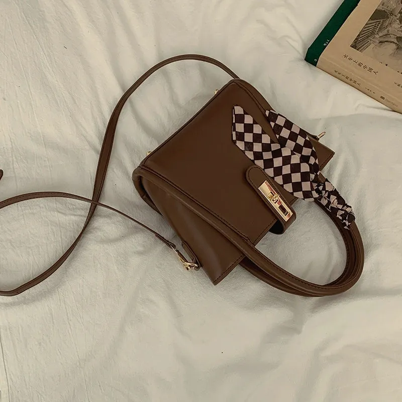Women's Bag Contrast Color Retro Easy Matching Ins Handbags