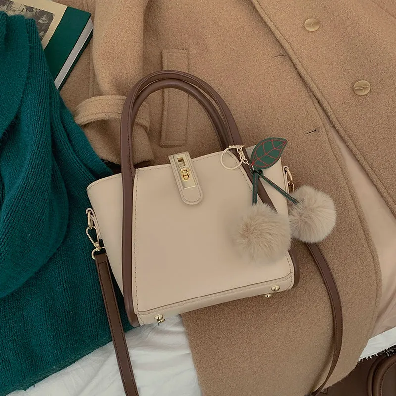Women's Bag Contrast Color Retro Easy Matching Ins Handbags