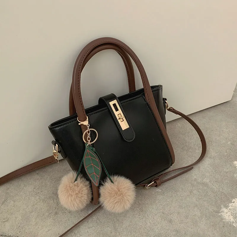 Women's Bag Contrast Color Retro Easy Matching Ins Handbags
