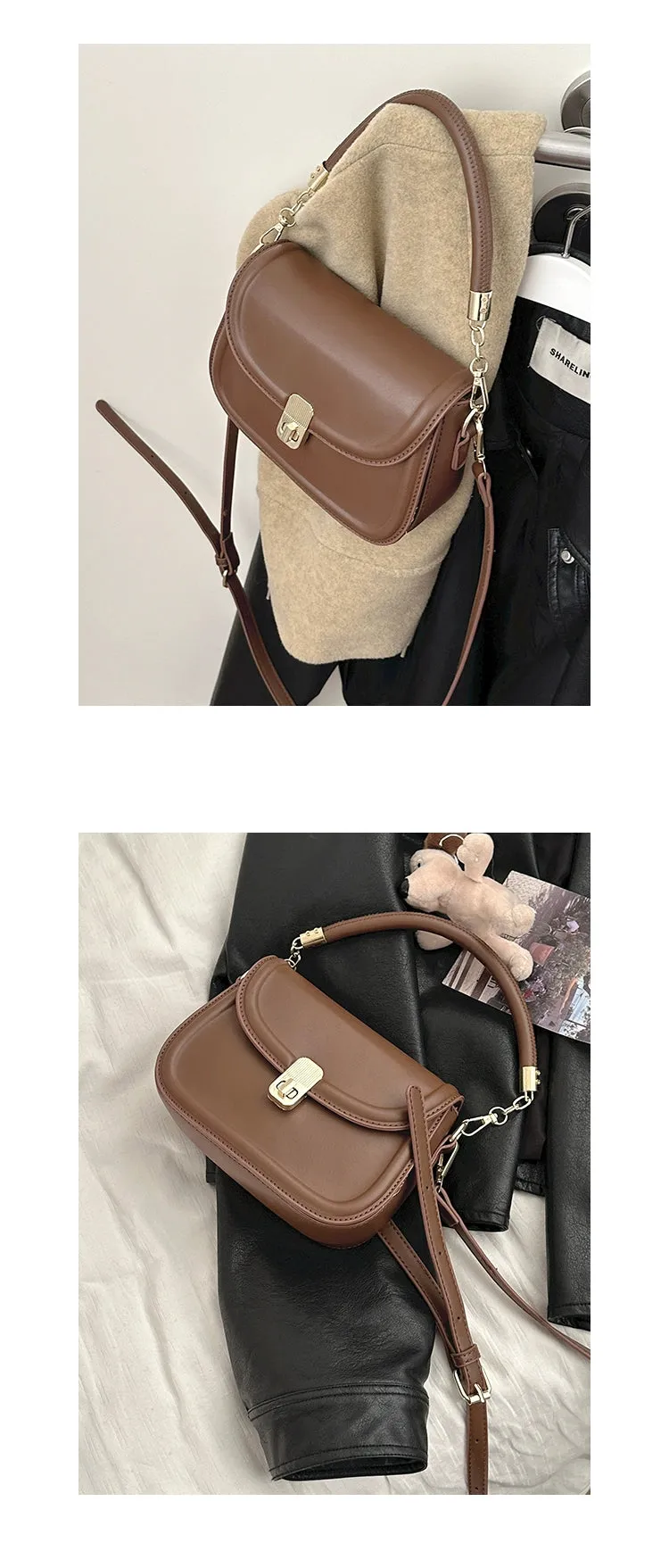 Women's New Year Red Fashion Satchel Small Square Bag