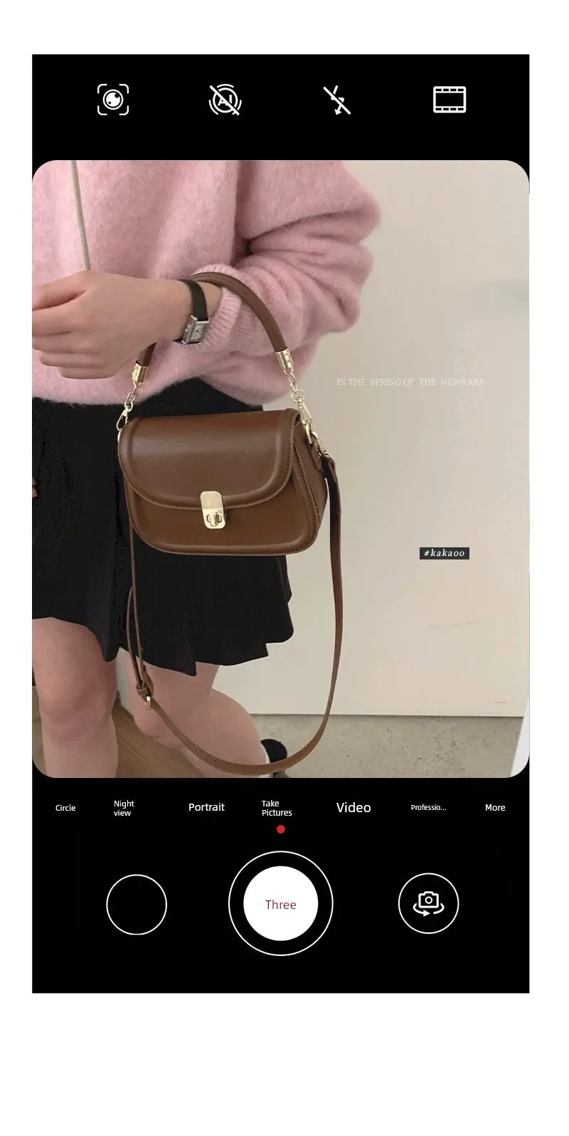 Women's New Year Red Fashion Satchel Small Square Bag